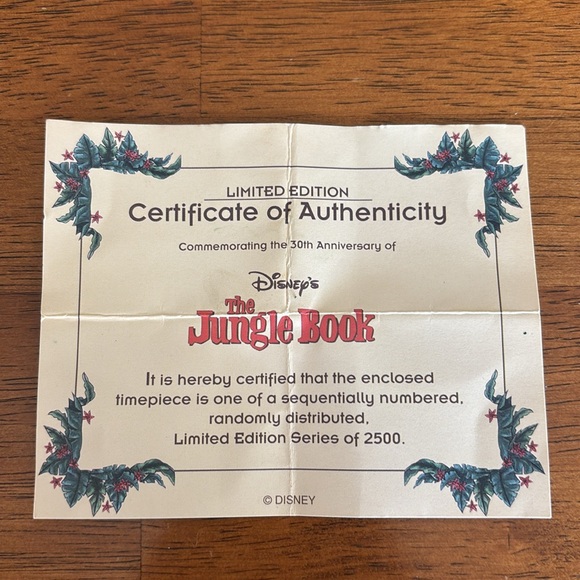 Limited edition 30th anniversary Jungle Book watch - Picture 4 of 4